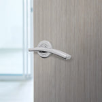 Euroda - Plus Fire Door Handle on Rose - Polished Chrome - FD30/60 - tradefit - 5