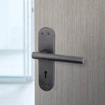 Olbia Matt Black Lever Door Handle Pack – 80mm Sashlock - tradefit - 6