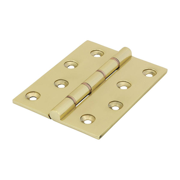 Solid Brass Double Phosphor Washer Hinge - 102 x 75mm - Polished Brass - 1 Pair - tradefit - Featured Image