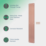 Plain Finger Plate - 425 x 75 x 1.2mm - Radius Corners - PVD Bronze - tradefit - 2