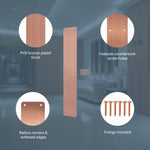 Plain Finger Plate - 425 x 75 x 1.2mm - Radius Corners - PVD Bronze - tradefit - 3