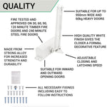 Overhead Fire Door Closer Universal Reversible Push or Pull Side - Power Size 3 - White - tradefit - 4