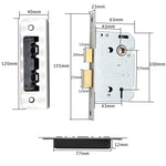 Mortice Sash Lock Lock Fire Rated - 64mm Case Size - 44mm Backset - Square Satin Stainless - tradefit - 3