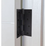 Steel Butt Hinges 1838 Fixed Pin Pattern - 102x70x2mm - Black Plated - Pair - EXCLUDING Screws - tradefit - 3