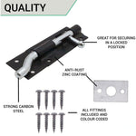 Necked Tower Bolt - 4 Inch / 100 mm - Black - tradefit - 4