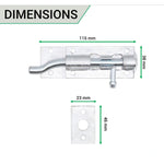 Necked Tower Bolt - 4 Inch / 100 mm - Galvanised - tradefit - 3