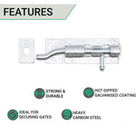 Necked Tower Bolt - 4 Inch / 100 mm - Galvanised - tradefit - 2