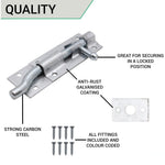 Necked Tower Bolt - 4 Inch / 100 mm - Galvanised - tradefit - 4