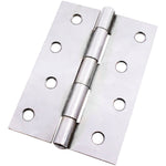 Steel Butt Hinges 1838 Fixed Pin Pattern - 102x67x2mm - Polished Chrome Plated - Pair - EXCLUDING Screws - tradefit - 7