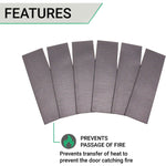 Intumescent Hinge Pads - Graphite - Pack of 6 - 100 x 31 x 0.8mm - Suit 102 x 76mm Hinge - tradefit - 3
