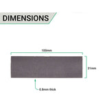 Intumescent Hinge Pads - Graphite - Pack of 6 - 100 x 31 x 0.8mm - Suit 102 x 76mm Hinge - tradefit - 4