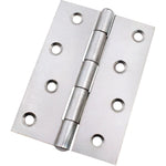 Steel Butt Hinges 1838 Fixed Pin Pattern - 102x67x2mm - Zinc Plated - Pair - EXCLUDING Screws - tradefit - 5