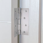 Steel Butt Hinges 1838 Fixed Pin Pattern - 102x67x2mm - Zinc Plated - Pair - EXCLUDING Screws - tradefit - 4