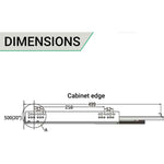 Soft Close Concealed Undermount Drawer Runners Double Extension 30kg Max 500mm - tradefit - 4