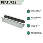 FD60 Fire Rated Telescopic Draught Proof Letter Plate - 300mm - Satin Anodised Aluminium - tradefit - 3
