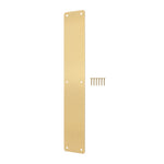 Plain Finger Plate - 425 x 75 x 1.2mm - Radius Corners - PVD Brushed Brass - tradefit - 1