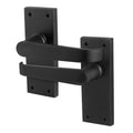 Straight Pattern Black Door Handles - Latch