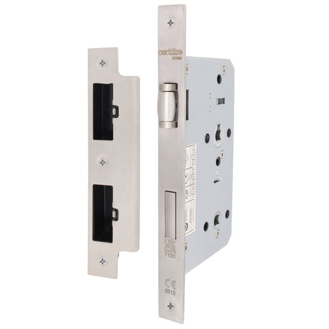 DIN Lift to Lock - 72mm Centres 60mm Backset - Satin Stainless Steel - tradefit