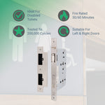 DIN Lift to Lock - 72mm Centres 60mm Backset - Satin Stainless Steel - tradefit - 3