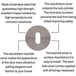 Keyhole Cover Escutcheon Standard Key Pattern - 52 x 8mm - Satin Stainless Steel - tradefit - 3