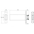 Numatic Double Chain Door Closer Jamb Mounted - Satin Chrome - tradefit