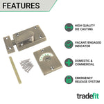 Toilet Indicator Bolt Vacant/Engaged - Antique Brass - tradefit - 3