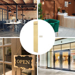 Engraved Push Finger Plate - 425 x 75 x 1.2mm Radius Corners - PVD Brushed Brass - tradefit - 6