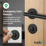 Olbia Bathroom Turn and Release - Matt Black - Set - tradefit - 6