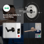 Tapera Antique Brass Lever on Rose Door Handle Kit - Medium Duty FD30/60 - 80mm Bathroom Lock - tradefit - 3