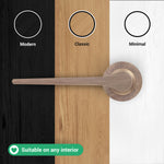 Tapera Antique Brass Lever on Rose Door Handle Kit - 64mm Latch - tradefit - 7