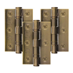 Florentine Bronze Fire Door Hinges - 3 Inch/76mm - Grade 7 Ball Bearing - Pack of 3 Hinges - tradefit
