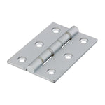 Solid Brass Double Stainless Steel Washer Hinge - 76 x 50mm - Satin Chrome - tradefit - 1