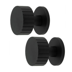 Nador Matt Black Mortice Door Knob - tradefit