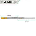 Ball Bearing Soft Close Push Open Drawer Slide 45x550mm 35kg max - tradefit - 4