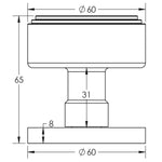 Temara Satin Nickel Mortice Door Knob Kit - 76mm Latch - tradefit - 4
