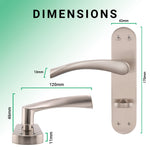 Nola Satin Nickel Door Handles - Bathroom - tradefit - 3