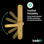 Polished Brass UPVC Door Handles - 68mm PZ Centres - 215mm Fixing Centres - 246 x 32mm - tradefit - 7