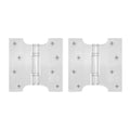 Parliament Projection Fire Door Hinges 4" Grade 13 - 102x51x102x3mm - Polished Stainless Steel