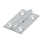 Solid Brass Solid Drawn Hinge - 38 x 22mm - Satin Chrome - tradefit - 1