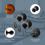 Tudor Black Iron Mortice/Rim Door Knob With Escutcheon - tradefit - 4