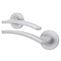 Euroda-Plus Fire Door Handle on Rose - Satin Chrome - FD30/60