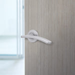Euroda - Plus Fire Door Handle on Rose - Satin Chrome - FD30/60 - tradefit - 5