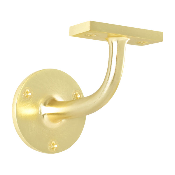 Handrail Bracket Heavy Pattern - 64mm / 2.5 Inch - Satin Brass - tradefit - Featured Image
