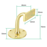 Handrail Bracket Heavy Pattern - 64mm / 2.5 Inch - Satin Brass - tradefit - 2