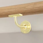 Handrail Bracket Heavy Pattern - 64mm / 2.5 Inch - Satin Brass - tradefit - 4