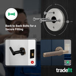 Aurora Antique Brass Lever on Rose Door Handles - Heavy Duty - FD30/60 Rated - tradefit - 3