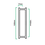 Guardsman Entrance Offset Pull Handles - Back to Back Fix - 1200 x 32mm 1000mm c/c - 316 Satin Stainless Steel - tradefit - 3
