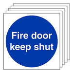 Fire Door Keep Shut - Self Adhesive - 80x80mm - Bulk Pack of 100 - tradefit - 5