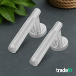 Aurora Polished Chrome Lever on Rose Door Handles - Heavy Duty - FD30/60 Rated - tradefit - 7