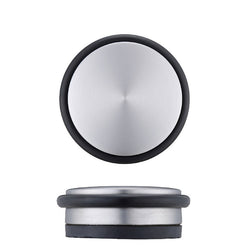 Heavy Duty Portable Puck Door Stop - 110mm - Satin Chrome - tradefit